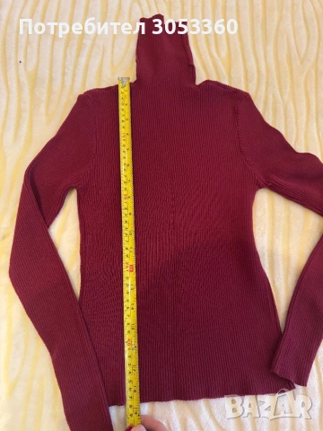 Дамски пуловер с яка, снимка 6 - Блузи с дълъг ръкав и пуловери - 53809061