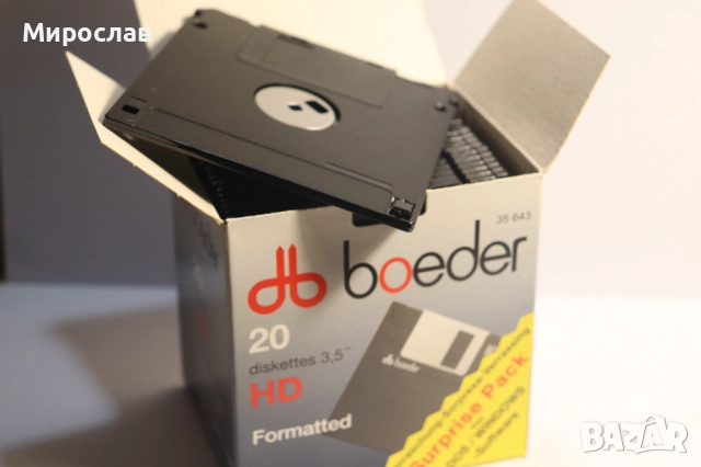 BOEDER ФЛОПИ ДИСКЕТА ДИСКЕТИ ЗА КОМПЮТЪР 20 БР.