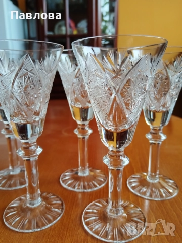 Кристални чаши, снимка 4 - Сервизи - 52645869