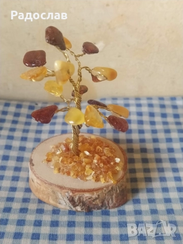 декоративно дърво с кехлибар , снимка 4 - Декорация за дома - 51911779