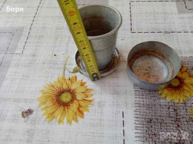 Сгъваема чаша метална, снимка 4 - Други ценни предмети - 40615133