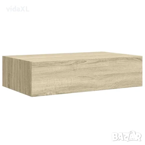 vidaXL Стенни рафтове с чекмеджета, 2 бр, дъб, 40x23,5x10 см, МДФ, снимка 6 - Етажерки - 56146931