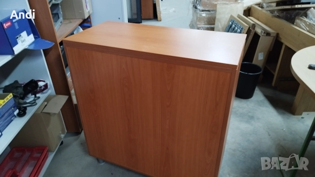 Офис шкаф със заключване - шкафче за обувки или дрехи 86/42/93см череша, снимка 11 - Шкафове и рафтове - 52870337