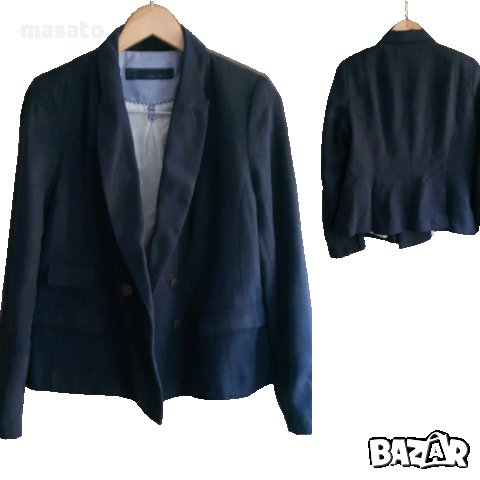 ZARA  тъмносиньо сако, снимка 2 - Сака - 28641262