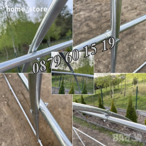 Тунелна оранжерия с размери 4х2.50х2 метра, оранжерия тунелна, снимка 3 - Оранжерии - 53710133