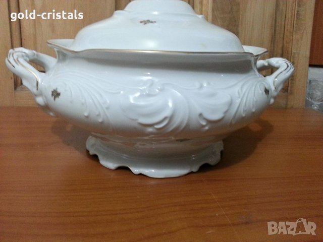 Полски порцелан бароков супник, снимка 2 - Антикварни и старинни предмети - 34804757