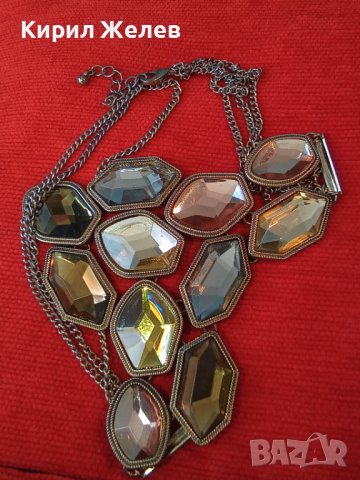 ЗЛАТИСТА ОГЪРЛИЦА с ФАСЕТИРАНИ КРИСТАЛИ 75101