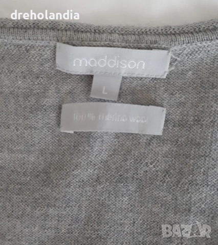 Дамски вълнен пуловер - светло сив - М, 2 бр., снимка 5 - Блузи с дълъг ръкав и пуловери - 48719728