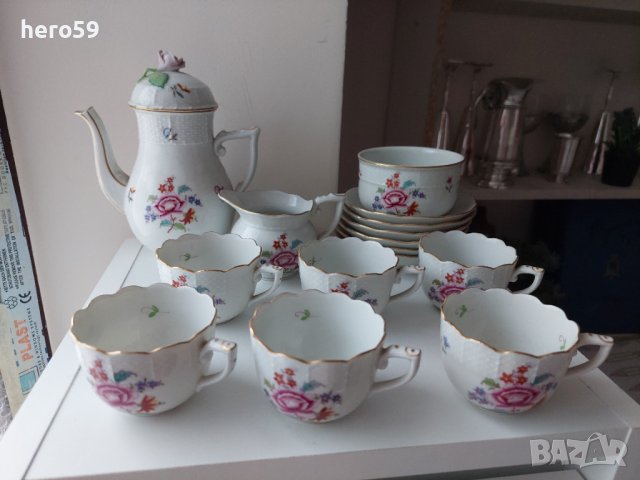 Порцеланов сервиз за кафе фирма Херенд''Herend Queen Victoria Porcelain Coffee'', снимка 2 - Сервизи - 41386690