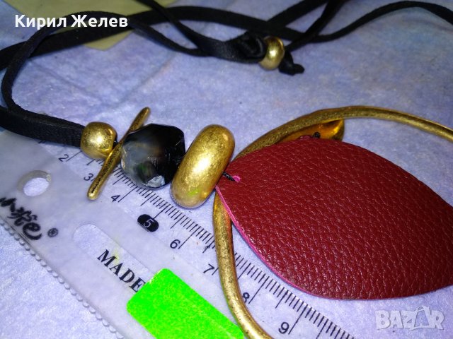 ДЕБЕЛО ПОЗЛАТЕНО ЕТНО - АРТ ФЛОРАЛНО КОЛИЕ МЕДАЛЬОН 34671, снимка 13 - Колиета, медальони, синджири - 39201030