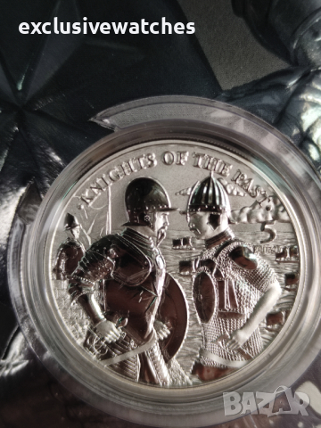 1 oz Малта 5 € Рицари от миналото - рицар на Малта и османски войник .9999 сребърна BU монета 2022, снимка 4 - Нумизматика и бонистика - 44717788