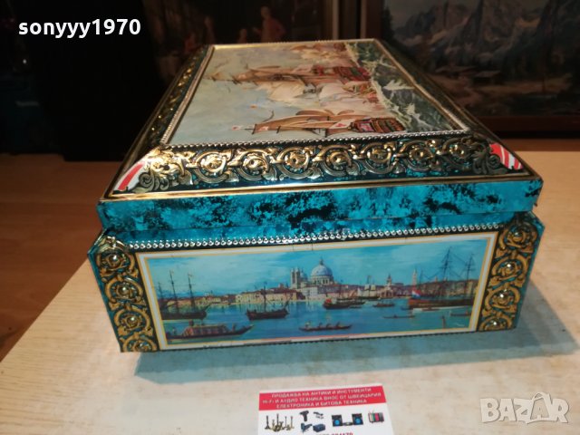 ФРЕГАТИ-КОРАБИ-МЕТАЛНА КУТИЯ ОТ ФРАНЦИЯ 1302221809, снимка 3 - Антикварни и старинни предмети - 35776244