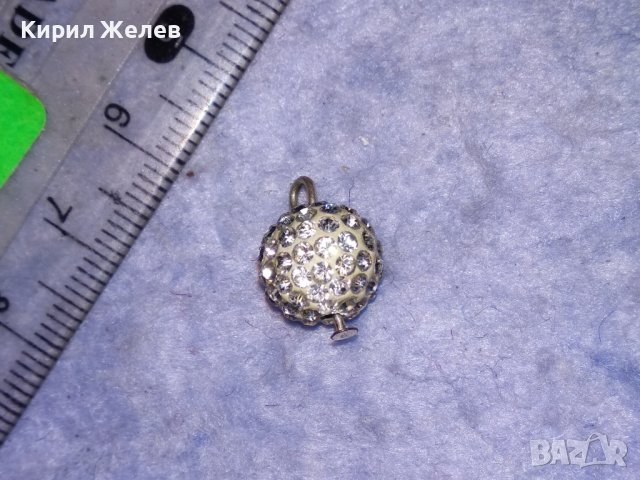 ПОСРЕБРЕНА АРТ ВИСУЛКА МЕДАЛЬОНЧЕ с ИСКРЯЩИ КРИСТАЛЧЕТА и  БЯЛ ЕМАЙЛ 22101, снимка 8 - Колиета, медальони, синджири - 40532122