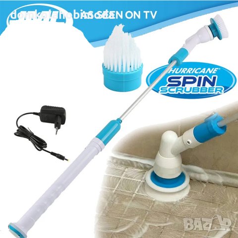 Акумулаторна четка за почистване на баня с 2 приставки