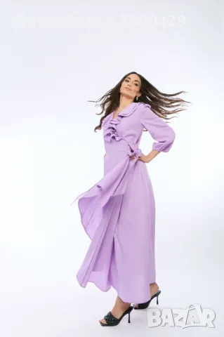 Ленена Рокля Sea - Люляк, снимка 2 - Рокли - 49478572