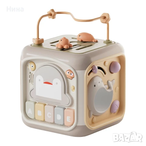 Бебешка играчка занимателен куб Happy play, снимка 3 - Образователни игри - 50929885