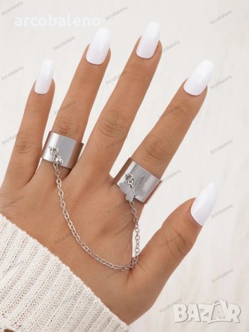 Дамски модни бижута, пръстени с верижка, 8модела - 023, снимка 2 - Пръстени - 41041286