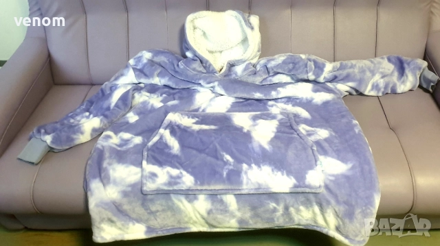 Оригинално Oodie Purple Tie-Dye унисекс, снимка 9 - Суичъри - 44866266