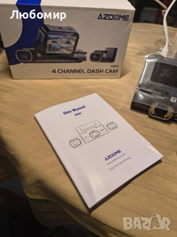 AZDOME 360° 4-канална видеорегистратор за автомобили отпред и отзад, вградена 128GB eMMC, , снимка 6 - Аксесоари и консумативи - 53395365