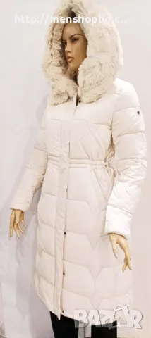 Дълго елегантно яке код 106 - екрю, снимка 1