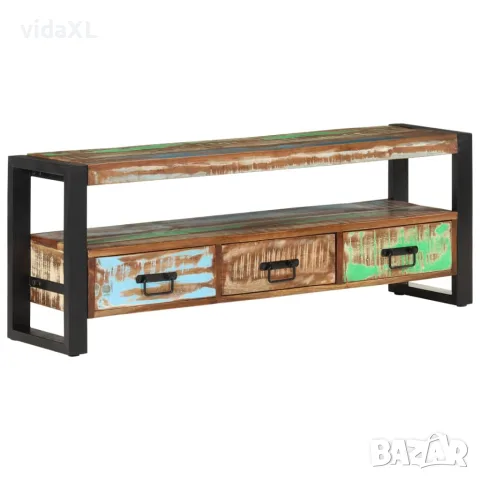 vidaXL ТВ шкаф, 120x30x45 см, регенерирано дърво масив, снимка 9 - Секции и витрини - 56147268