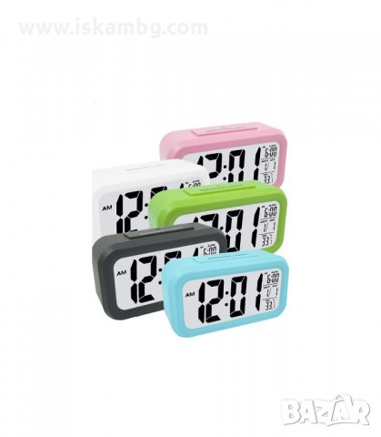 ДИГИТАЛЕН ЧАСОВНИК ЗА СТАЯ С ТЕРМОМЕТЪР И ДАТА - код 1019