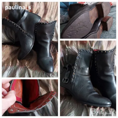Рядка находка / Италиански ботуши "Fausto Santini" естествена кожа, снимка 15 - Дамски ботуши - 16230230