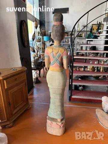 дървена статуетка жена Thai woman, снимка 4 - Антикварни и старинни предмети - 49437274