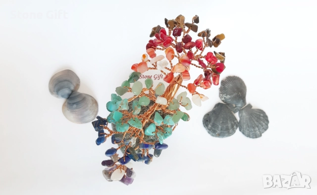 Дръвче 7 Кристала, Подарък за Юбилей, Подарък Любов, Кристали, Идея Коледа, снимка 4 - Други - 43610845