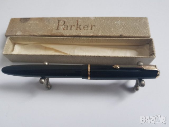 Писалка Паркер Parker със златен писец 18 карата, снимка 2 - Колекции - 34414972