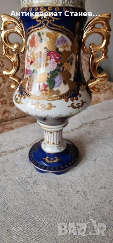 👑 Кралска китайска порцеланова ваза с капак 👑, снимка 17 - Вази - 50752146