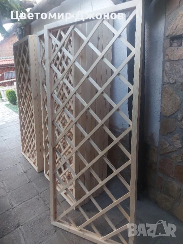 Декоративна дървена решетка, снимка 4 - Декорация за дома - 50956350