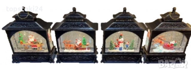 Коледна лампа със сняг и коледни орнаменти, снимка 2 - Други стоки за дома - 52352369