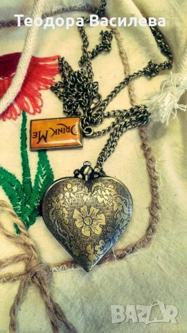 Ретро джобен часовник колие Алиса в странатана чудесата, снимка 3 - Джобни - 35714800