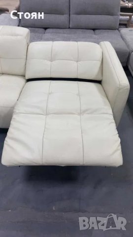 ПРОМОЦИЯ!!!Кремав кожен ъглов диван "Marmount" с електрически релакс механизъм, снимка 11 - Дивани и мека мебел - 40271044