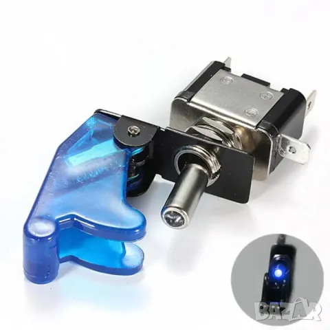 Превключвател за включване/изключване със защитен предпазител / 12V 20A зелен, снимка 5 - Друга електроника - 49907592