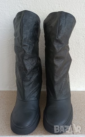 Черни ботуши от естествена кожа дължина 7/8., снимка 2 - Дамски ботуши - 41866394