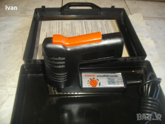 Масивен Електрически ТАКЕР Дърводелски за скоби 8-18мм Старо качество ФРГ ESCO Multitronic Typ S30, снимка 5 - Други инструменти - 47341783