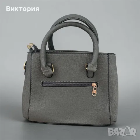 Дамска сива чанта, снимка 2 - Чанти - 56337757