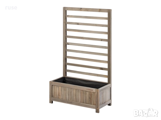 НОВИ! Градински сандък с пергола масив ела Parkside сив, снимка 2 - Градински мебели, декорация  - 52400007