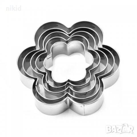 5 големи цветя метални резци форми за бисквитки фондан тесто украса декорация