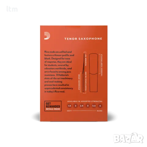 Платък за Алт саксофон , Рико, снимка 4 - Духови инструменти - 47468614