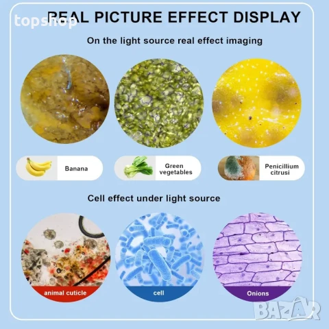 ТЕСТВАН ПРОФЕСИОНАЛЕН тринокулярен микроскоп с увеличение 40X-5000X, лабораторен клас..., снимка 4 - Медицинска апаратура - 50577200