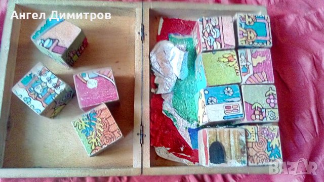 Соц игра с кубове с дървена кутия , снимка 4 - Колекции - 41043745