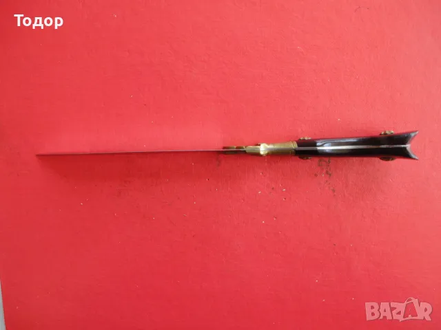 Страхотен нож каракулак с гравюри рог 6, снимка 4 - Ножове - 48352852