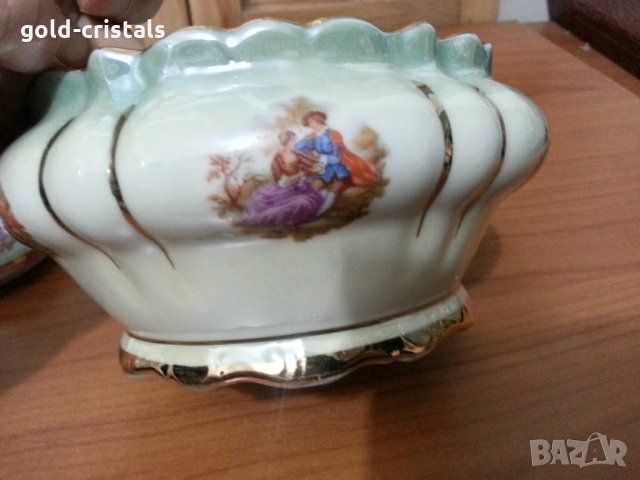  порцеланова захарница кутия съд, снимка 2 - Антикварни и старинни предмети - 35927427