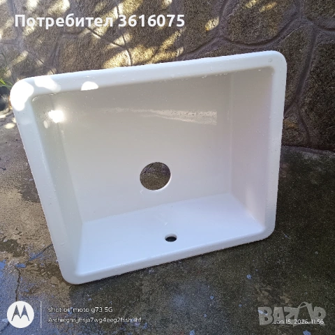 КУХНЕНСКА МИВКА IKEA HAVSEN - БЯЛ КЕРАМИЧЕН ГЛАНЦ, снимка 3 - Мивки - 53114680