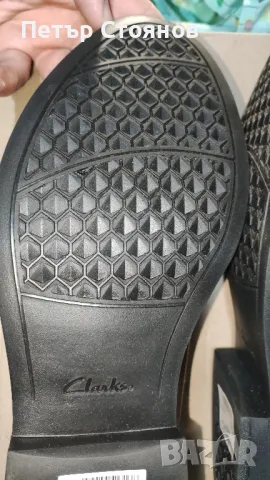 Елегантни мъжки половинки от естествена кожа Clarks №43, снимка 10 - Официални обувки - 49524081