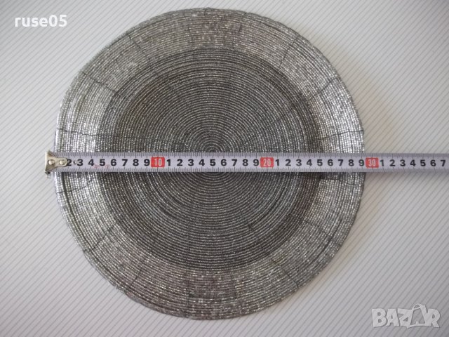 Лот от 4 бр. подложки за стол обшити със стъклени тръбички, снимка 3 - Столове - 41101479