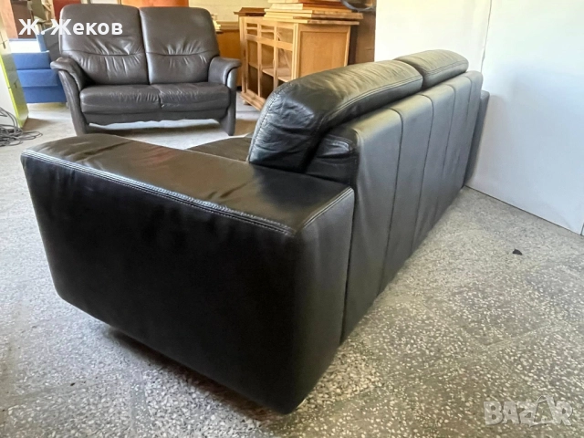 Кожен диван, снимка 3 - Дивани и мека мебел - 52841102